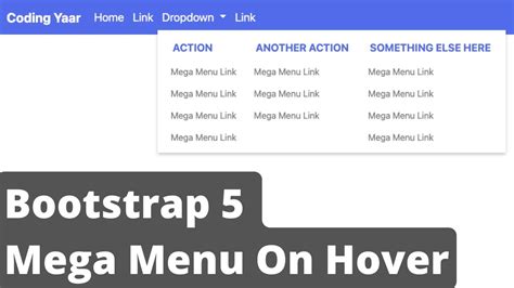 bootstrap mega menu|bootstrap 5.1 megamenu.